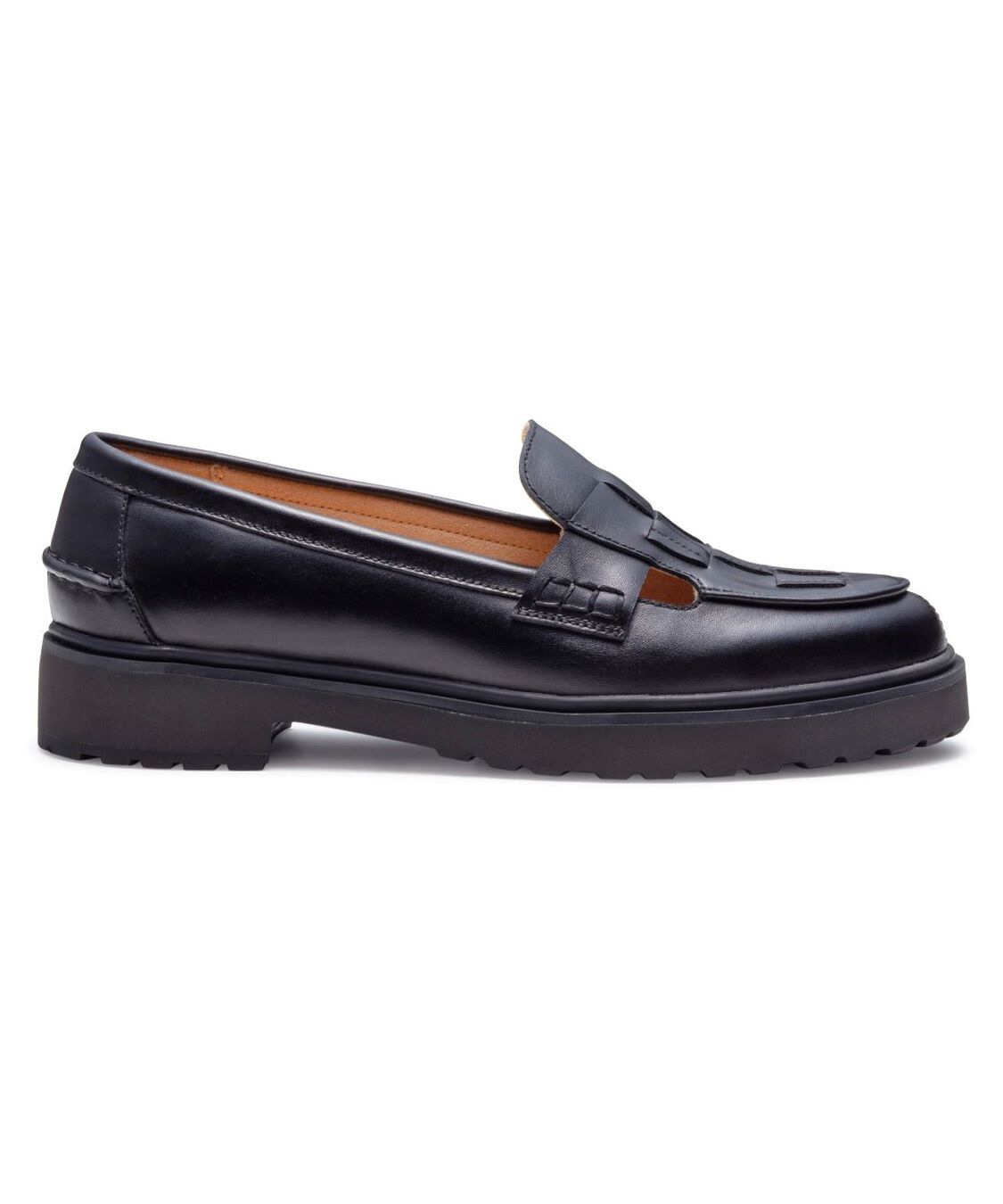 REGAL SHOES「REGAL イントレチャートローファー【ヒール30mm】　商品コード：F80RAG」|ローファー|ブラック