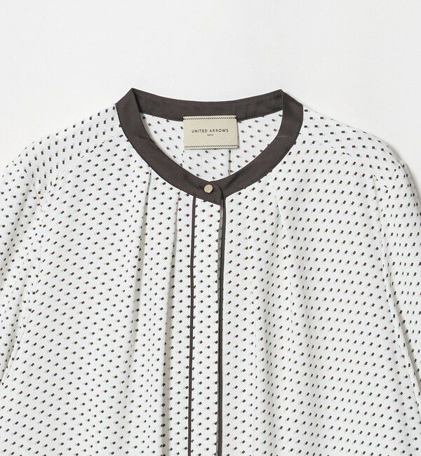 UNITED ARROWS「バイカラー パイピング ブラウス ‐ウォッシャブル‐」|シャツ・ブラウス|