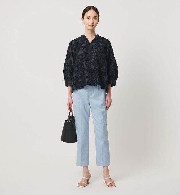 UNITED ARROWS「カット ジャガード ブラウス ‐ウォッシャブル‐」|シャツ・ブラウス|
