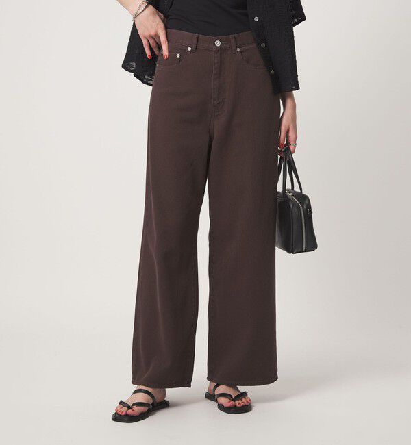 UNITED ARROWS green label relaxing「［size SHORT/TALLあり］ワイド デニム パンツ」|デニム|DK.BROWN