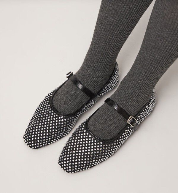 UNITED ARROWS green label relaxing「ビジューストラップ フラットシューズ」|ローファー|