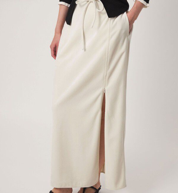UNITED ARROWS green label relaxing「＜GLR_MINE＞ベロア Iライン スカート」|タイト|