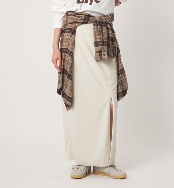 UNITED ARROWS green label relaxing「＜GLR_MINE＞ベロア Iライン スカート」|タイト|