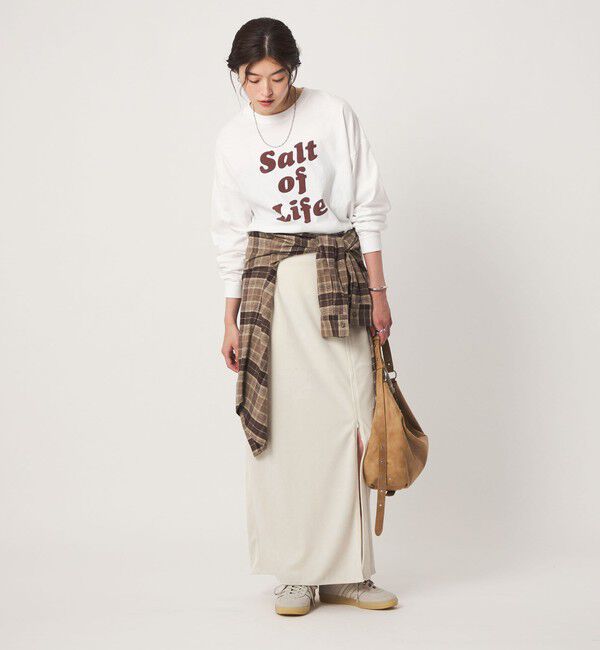 UNITED ARROWS green label relaxing「＜GLR_MINE＞ベロア Iライン スカート」|タイト|