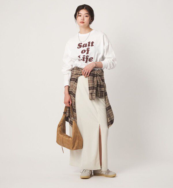 UNITED ARROWS green label relaxing「＜GLR_MINE＞ベロア Iライン スカート」|タイト|