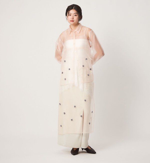 UNITED ARROWS green label relaxing「＜GLR_MINE＞ベロア Iライン スカート」|タイト|