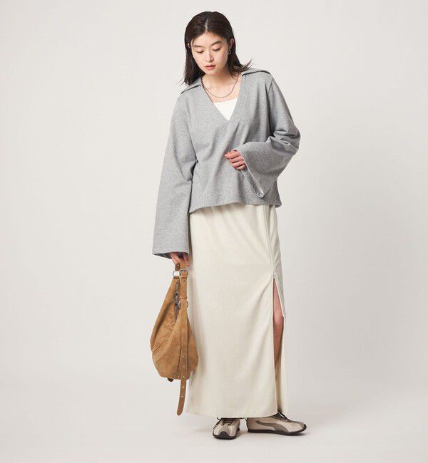 UNITED ARROWS green label relaxing「＜GLR_MINE＞ベロア Iライン スカート」|タイト|