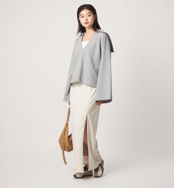 UNITED ARROWS green label relaxing「＜GLR_MINE＞ベロア Iライン スカート」|タイト|