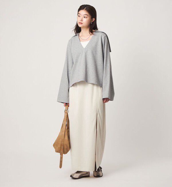 UNITED ARROWS green label relaxing「＜GLR_MINE＞ベロア Iライン スカート」|タイト|