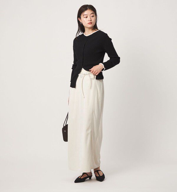 UNITED ARROWS green label relaxing「＜GLR_MINE＞ベロア Iライン スカート」|タイト|