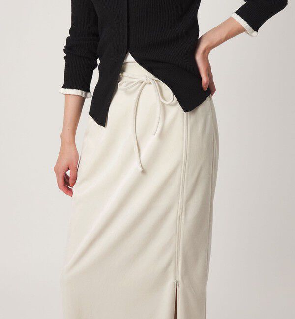 UNITED ARROWS green label relaxing「＜GLR_MINE＞ベロア Iライン スカート」|タイト|