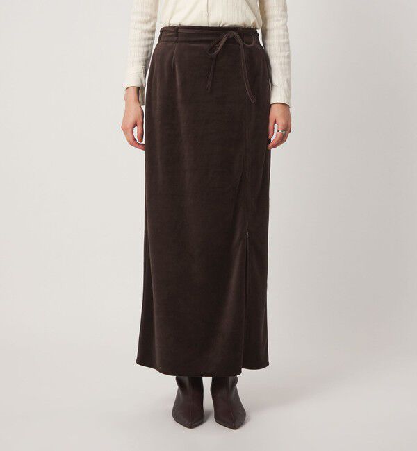 UNITED ARROWS green label relaxing「＜GLR_MINE＞ベロア Iライン スカート」|タイト|