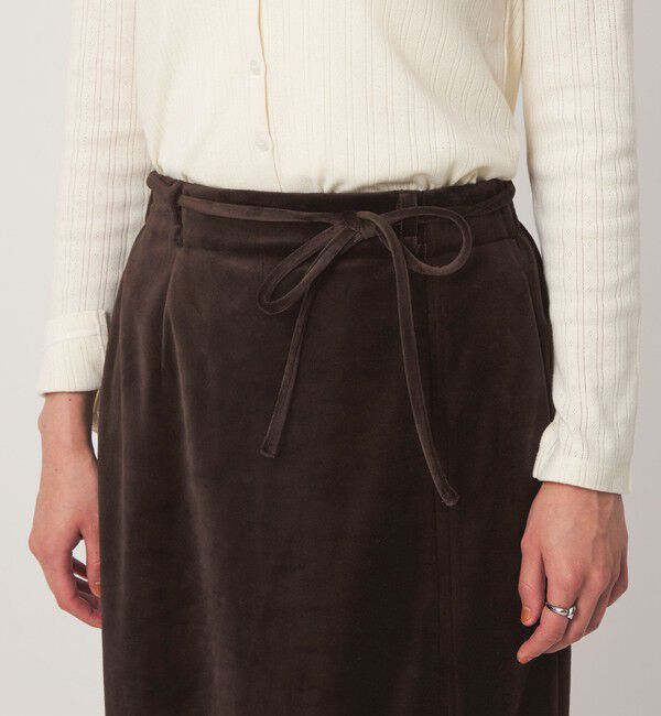 UNITED ARROWS green label relaxing「＜GLR_MINE＞ベロア Iライン スカート」|タイト|