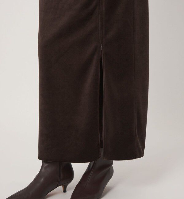 UNITED ARROWS green label relaxing「＜GLR_MINE＞ベロア Iライン スカート」|タイト|