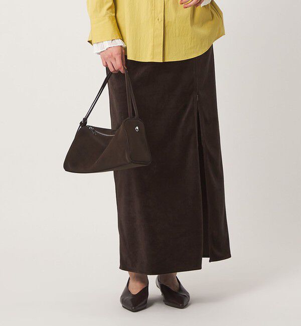 UNITED ARROWS green label relaxing「＜GLR_MINE＞ベロア Iライン スカート」|タイト|