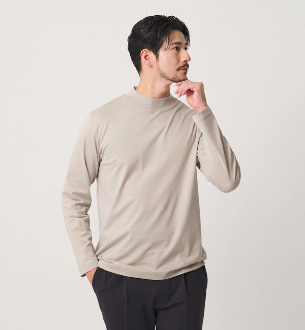 BEAUTY&YOUTH UNITED ARROWS「【WEB限定 WARDROBE SMART】クリア ガスコットン モックネック カットソー【抗菌・防臭】」|Tシャツ・カットソー|