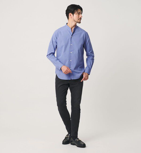 BEAUTY&YOUTH UNITED ARROWS「【WEB限定 WARDROBE SMART】コットン バンドカラー スキッパー シャツ」|シャツ・ブラウス|