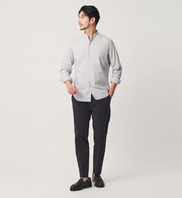 BEAUTY&YOUTH UNITED ARROWS「【WEB限定 WARDROBE SMART】コットン バンドカラー スキッパー シャツ」|シャツ・ブラウス|