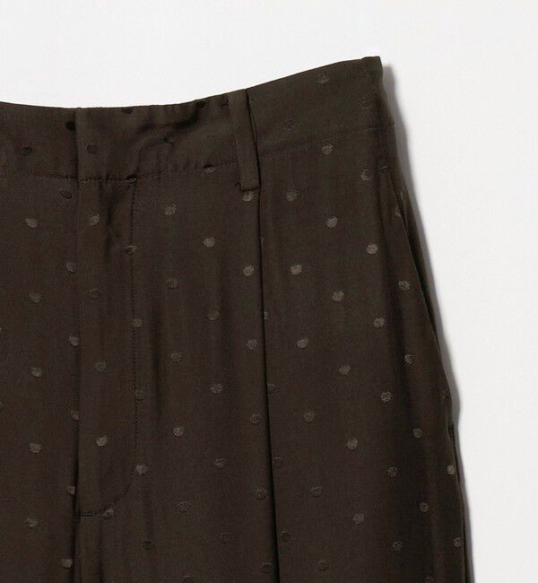 BEAUTY&YOUTH UNITED ARROWS「レーヨン ドットジャガード タック バックゴムパンツ/ダークブラウン」|その他|