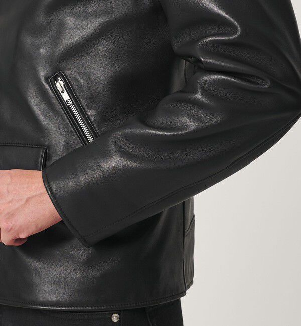 BEAUTY&YOUTH UNITED ARROWS「【WEB限定 WARDROBE SMART】 シープ ダブル ライダースジャケット」|ライダースジャケット|