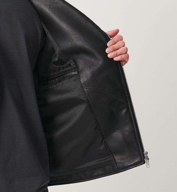 BEAUTY&YOUTH UNITED ARROWS「【WEB限定 WARDROBE SMART】 シープ ダブル ライダースジャケット」|ライダースジャケット|