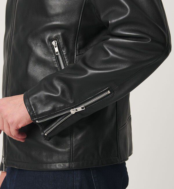 BEAUTY&YOUTH UNITED ARROWS「【WEB限定 WARDROBE SMART】 シープ シングル ライダースジャケット	」|ライダースジャケット|