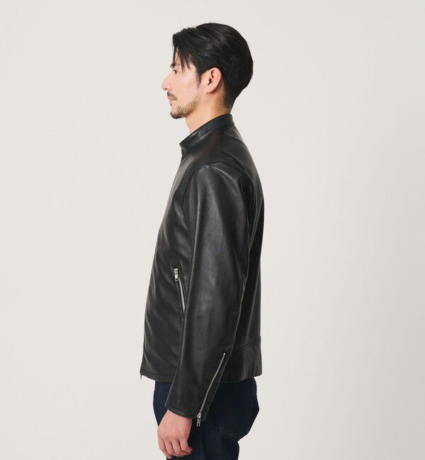BEAUTY&YOUTH UNITED ARROWS「【WEB限定 WARDROBE SMART】 シープ シングル ライダースジャケット	」|ライダースジャケット|