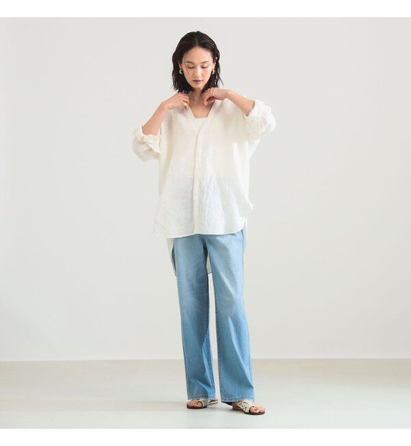 BEAMS SELECTION for WOMEN「【別注】upper hights / LAZY NIECE サイドゴム デニムパンツ」|デニム|