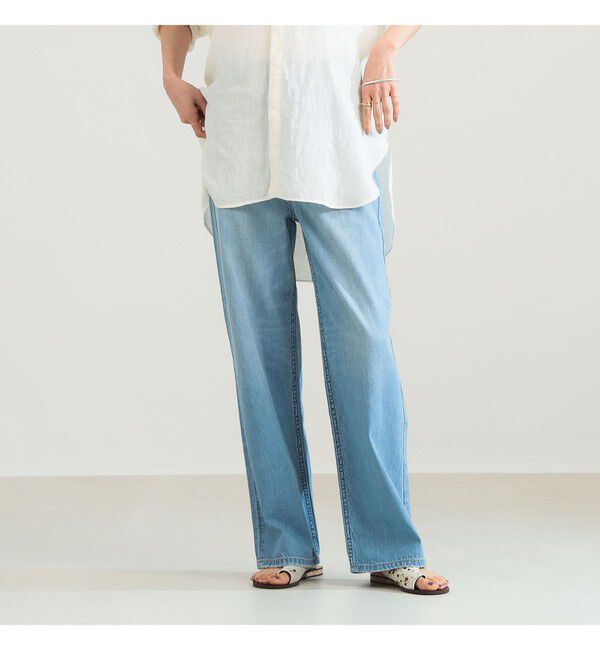 BEAMS SELECTION for WOMEN「【別注】upper hights / LAZY NIECE サイドゴム デニムパンツ」|デニム|