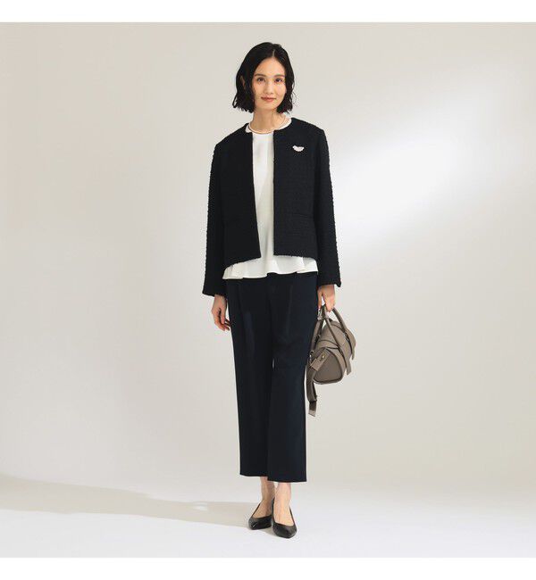 Demi-Luxe BEAMS 「ツイード クルーネック ジャケット＊」|ダッフルコート|