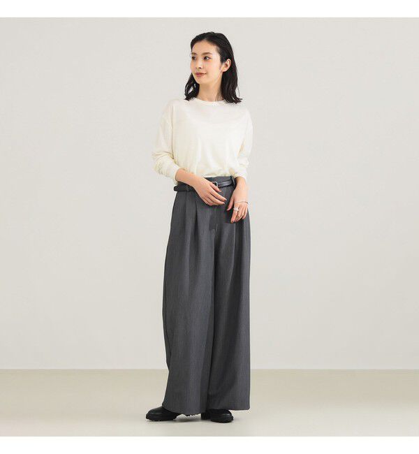 BEAMS SELECTION for WOMEN「【別注】SLOANE / ウール クルーネック ロングスリーブ プルオーバー」|Tシャツ・カットソー|