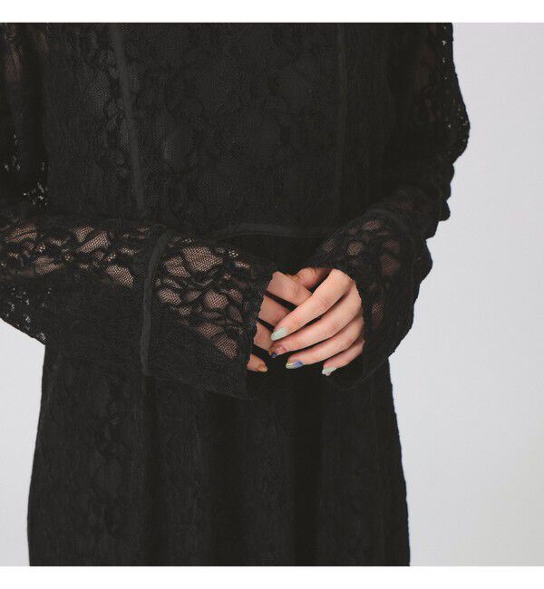 Ray BEAMS 「レース キーネック ワンピース」|ワンピース|