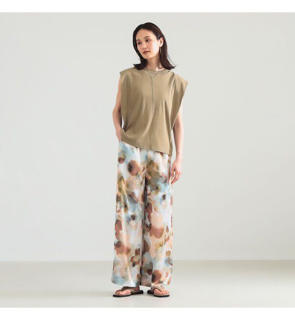BEAMS SELECTION for WOMEN「【別注】スタイリスト佐藤佳菜子 &times; SLOANE / リブ クルーネック フレンチスリーブ トップス」|Tシャツ・カットソー|