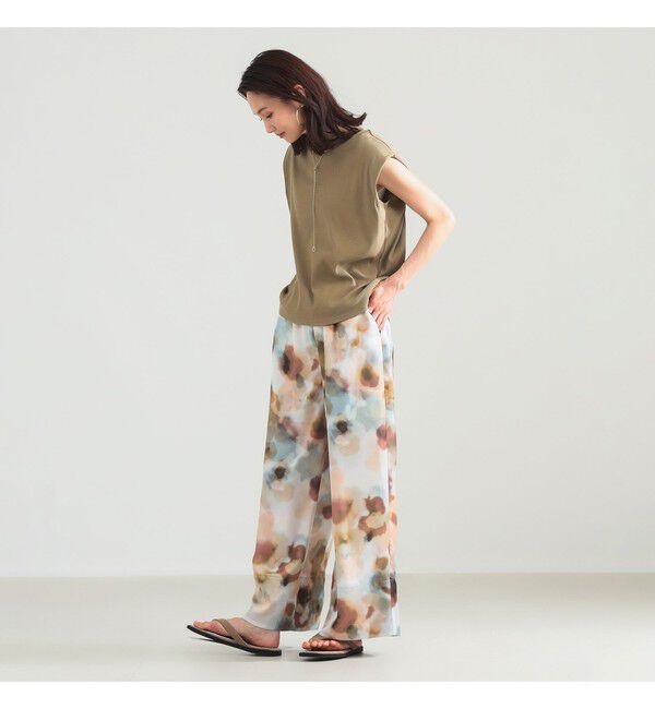 BEAMS SELECTION for WOMEN「【別注】スタイリスト佐藤佳菜子 &times; SLOANE / リブ クルーネック フレンチスリーブ トップス」|Tシャツ・カットソー|
