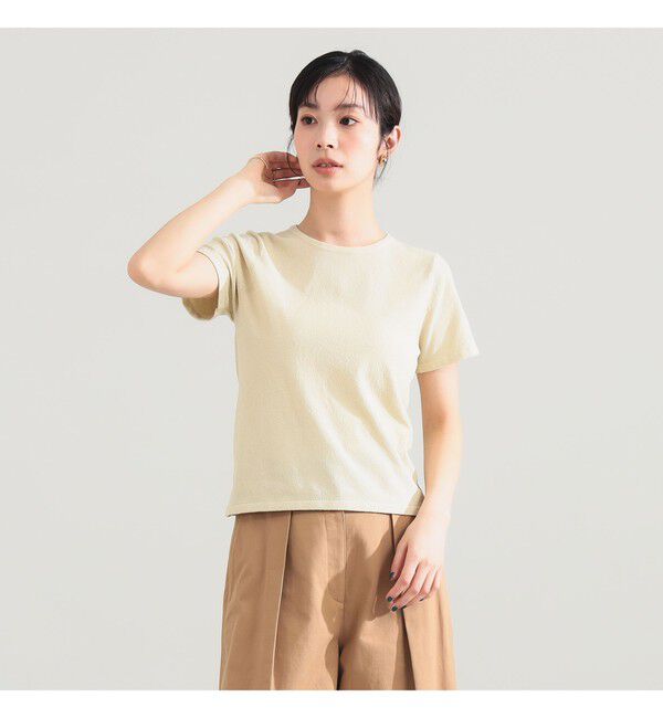 Demi-Luxe BEAMS 「ブークレ クルーネック Tシャツ」|ニット・セーター|LIGHT SAGE