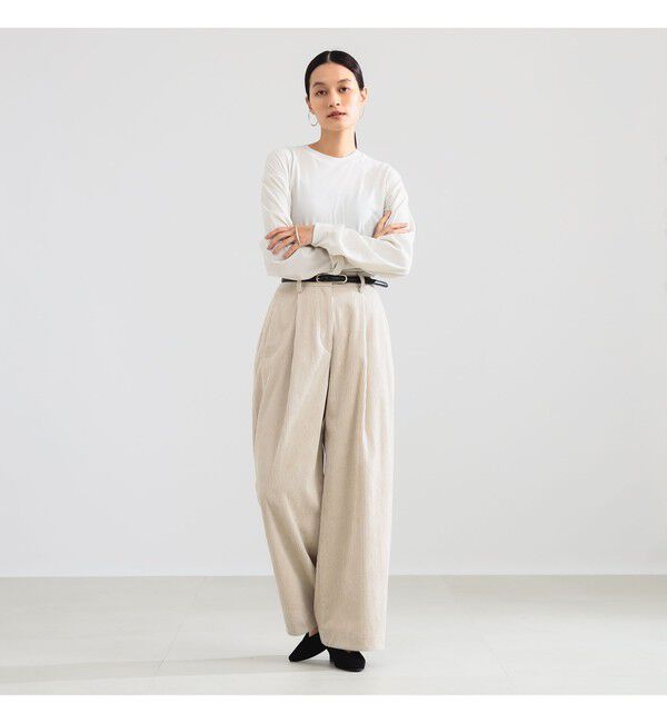 BEAMS SELECTION for WOMEN「ATON / フレスカヌバック オーバーサイズ プルオーバー」|Tシャツ・カットソー|