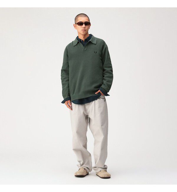 BEAMS「【別注】FRED PERRY / Skipper Knit Long Sleeve Polo Shirt」|Tシャツ・カットソー|