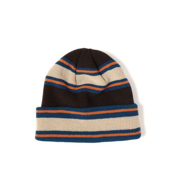 BEAMS「マルチボーダー ワッチキャップ」|キャップ・キャスケット|BROWN
