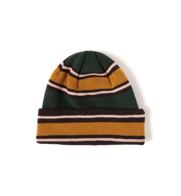 BEAMS「マルチボーダー ワッチキャップ」|キャップ・キャスケット|GREEN