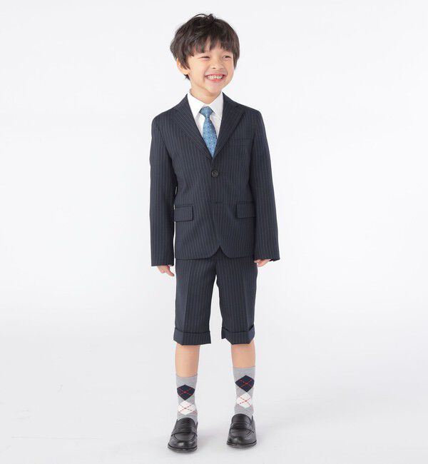SHIPS KIDS「SHIPS KIDS:100～130cm / セレモニー ストライプ ジャケット」|テーラードジャケット|