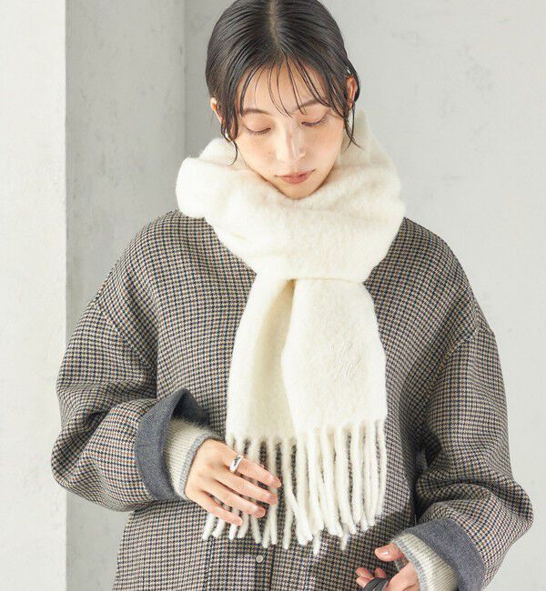 SHIPS for women「《予約》刺繍 モヘヤ ミックス マフラー」|マフラー|