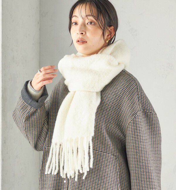 SHIPS for women「《予約》刺繍 モヘヤ ミックス マフラー」|マフラー|