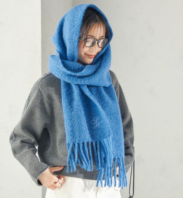 SHIPS for women「《予約》刺繍 モヘヤ ミックス マフラー」|マフラー|