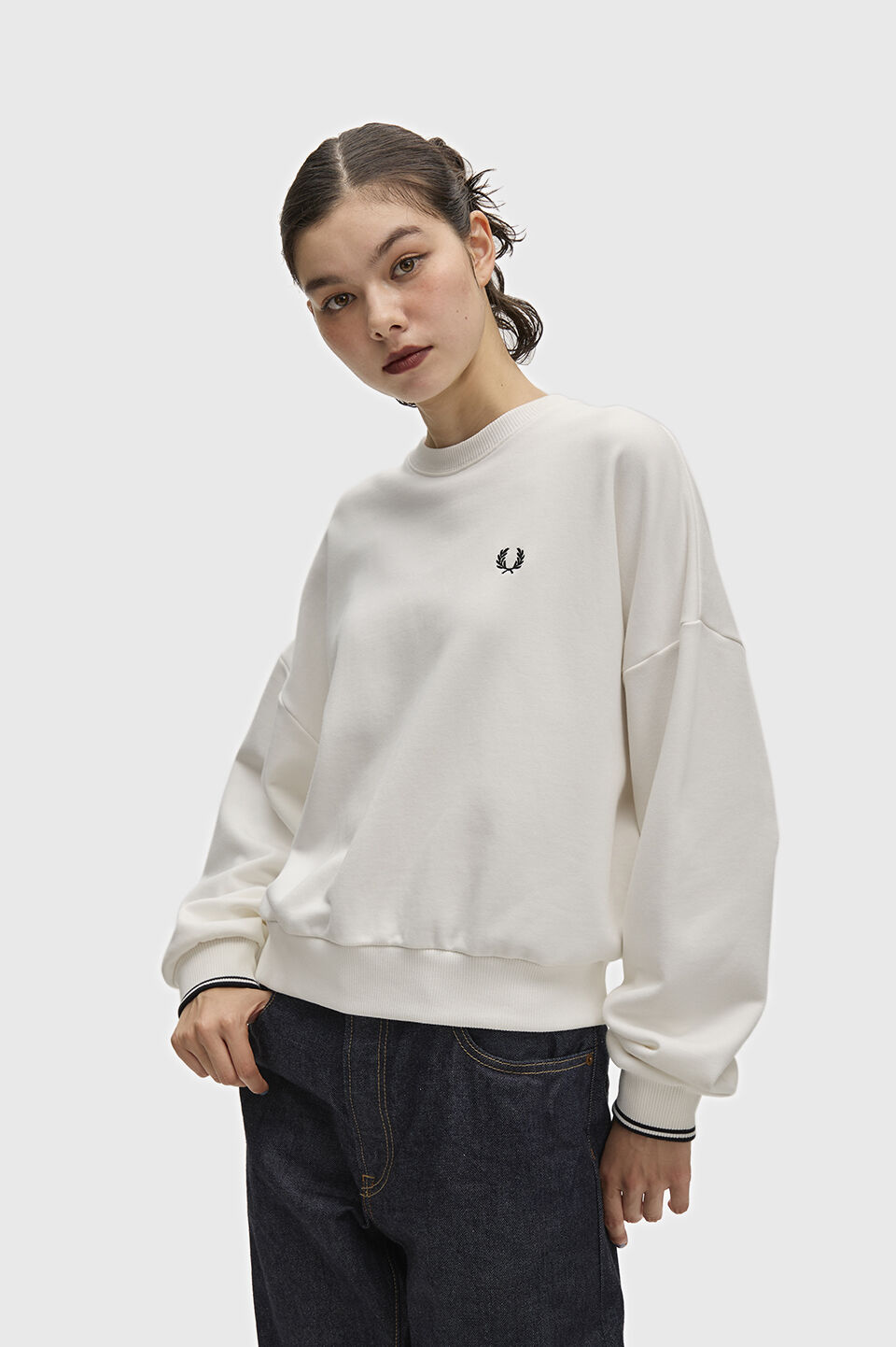 FRED PERRY 「FRED PERRY／Tipped Sweatshirt／ティップラインスウェットシャツ」|スウェット・ジャージ|SNOW WHITE