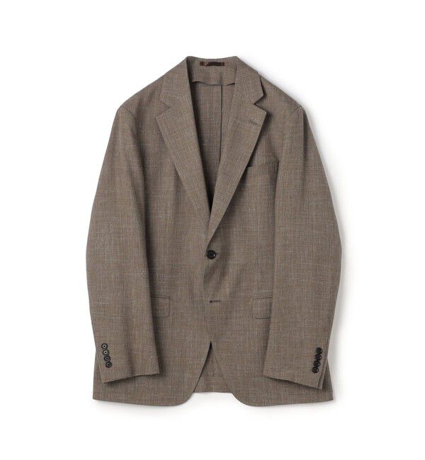 TOMORROWLAND MENS「ウールシルクリネン シングルブレステッド 2Bジャケット SUMMER TIME LORO PIANA」|テーラードジャケット|45 ライトブラウン
