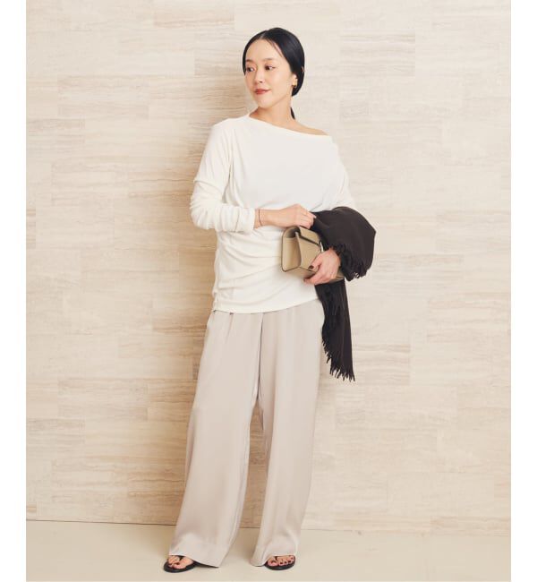 Plage「《予約》Tuck Drape ロンT」|Tシャツ・カットソー|