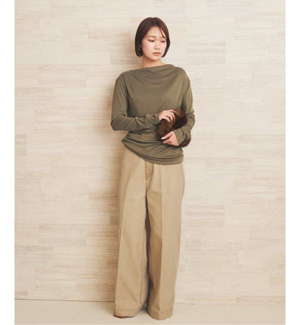 Plage「《予約》Tuck Drape ロンT」|Tシャツ・カットソー|