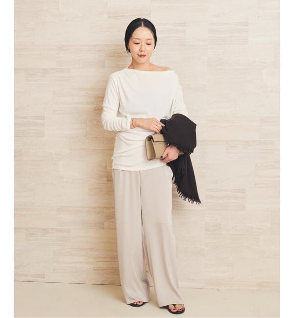 Plage「《予約》Tuck Drape ロンT」|Tシャツ・カットソー|
