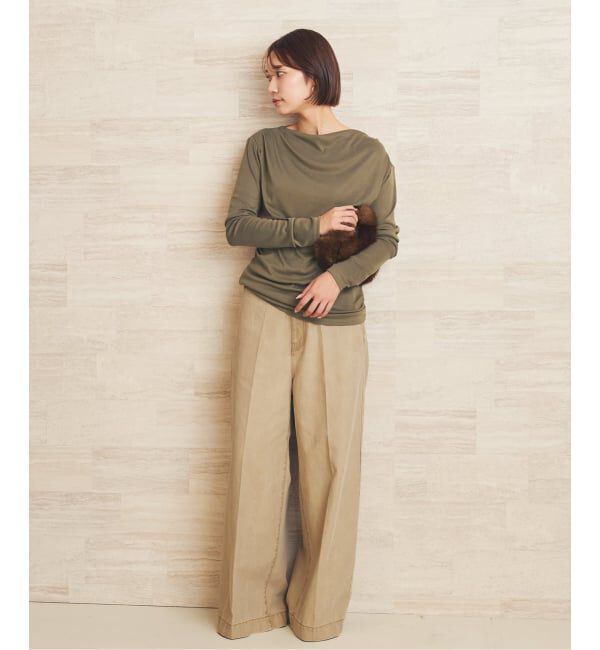 Plage「《予約》Tuck Drape ロンT」|Tシャツ・カットソー|