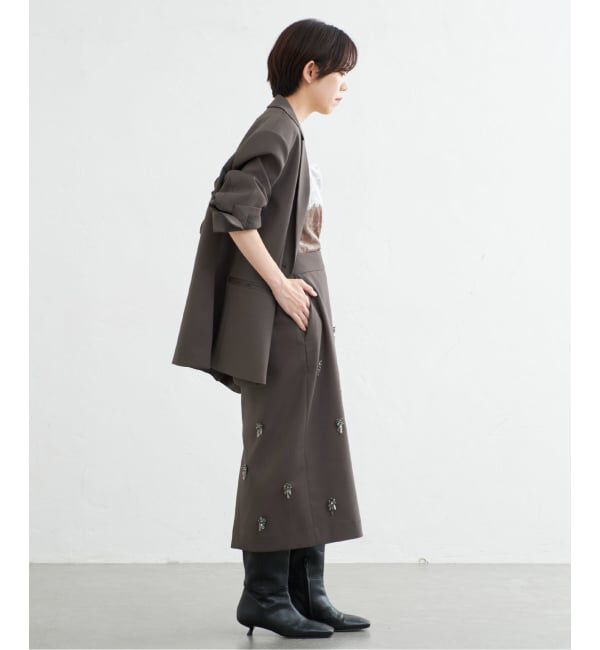 IENA「《一部店舗限定》ハイツイストWクロス ビッグジャケット」|テーラードジャケット|